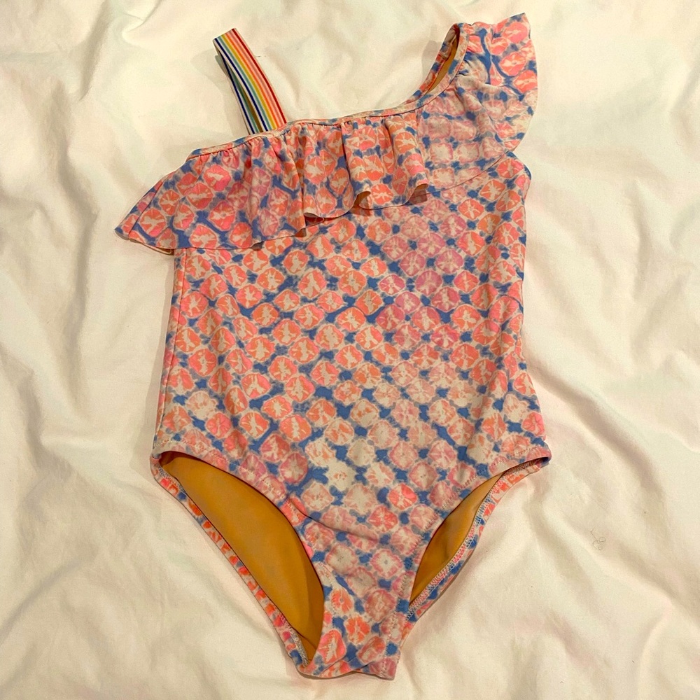 Girl’s crewcuts J.crew swimsuit 6-7 EUC